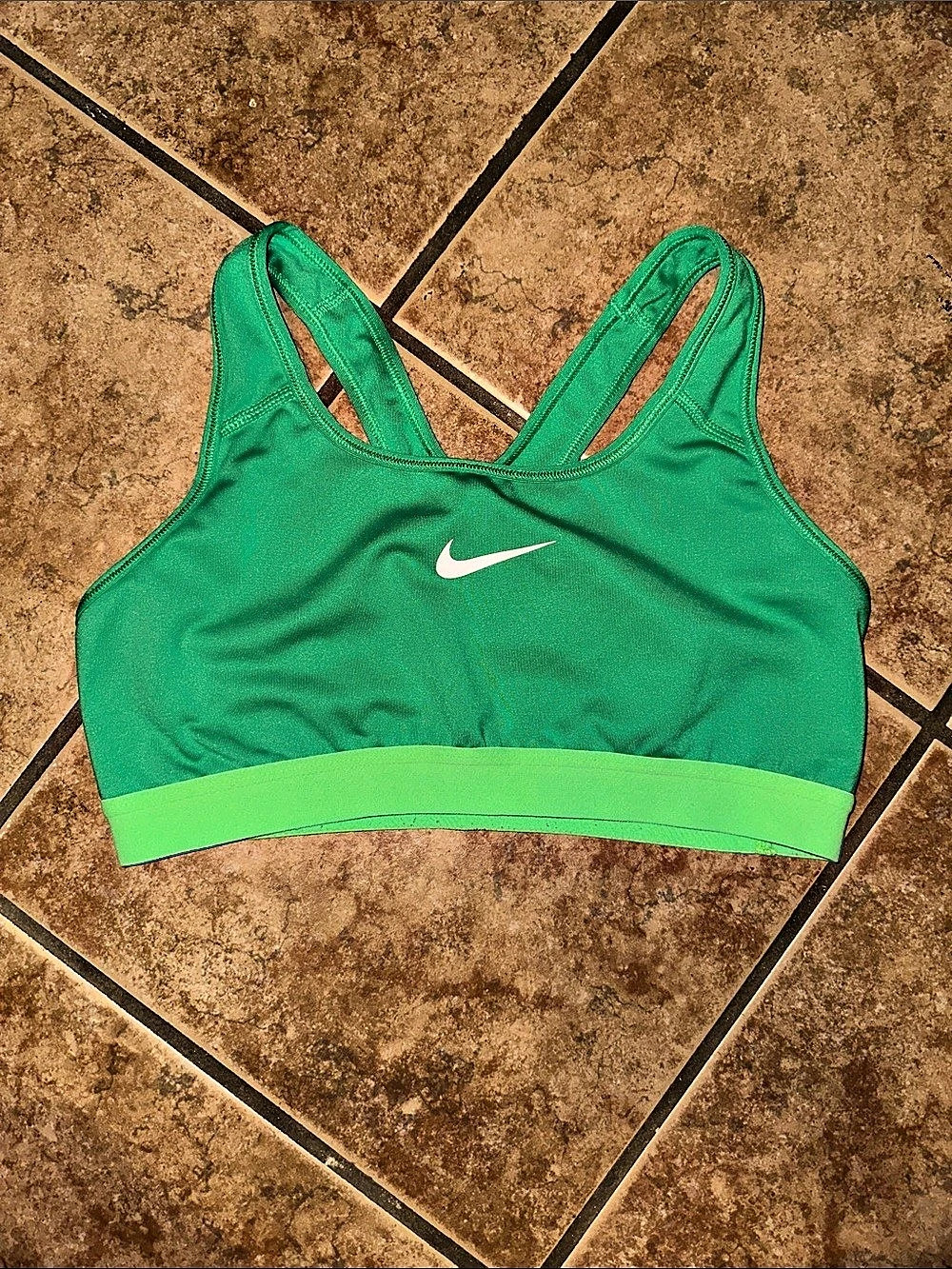 Nike Green Sports Bra Size M